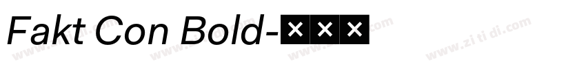 Fakt Con Bold字体转换